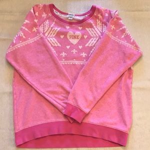 VS Pink snowflake sweatshirt size Medium